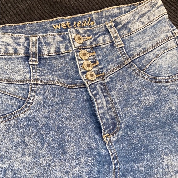 mid-rise acid washed jeans - Picture 2 of 4